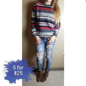 Covington mens striped sweater